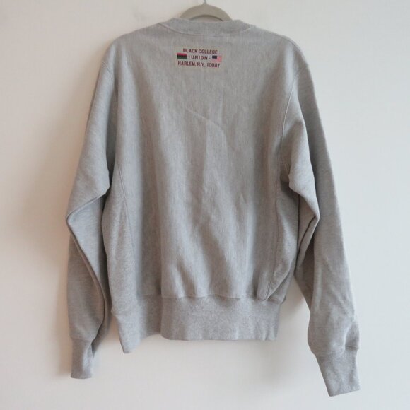 BCU X CHAMPION HBCU Arch Crewneck Gray Reverse Weave Sweatshirt - Size S - Picture 11 of 16